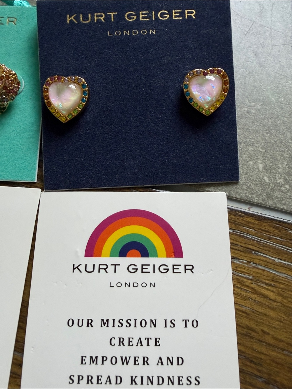 Bundle of Kurt Geiger earrings and a dust bags! - Picture 3 of 4